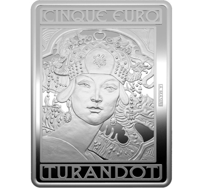 Italië 5 euro Zilver PROOF 2024 - 100 jaar na de dood van Giacomo Puccini