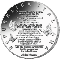 Italië 5 euro Zilver 2025 - Tegen geweld tegen vrouwen