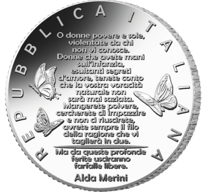 Italië 5 euro Zilver 2025 - Tegen geweld tegen vrouwen
