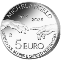 Italië 5 euro Zilver 2025 - 550e verjaardag van Michelangelo's geboorte