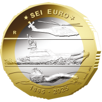 ITALIË 6 EURO BE 2025 - 160-jarig jubileum van de Havenautoriteit - Kustwacht