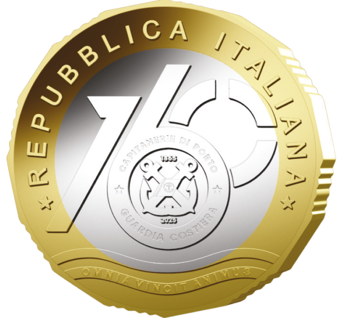 ITALIË 6 EURO BE 2025 - 160-jarig jubileum van de Havenautoriteit - Kustwacht