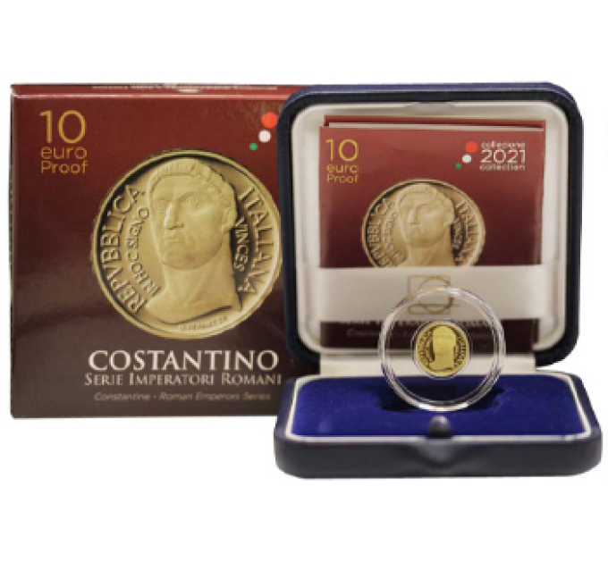 Italië 10 euro goud Proof 2021 - Serie Romeinse keizers - Costantino