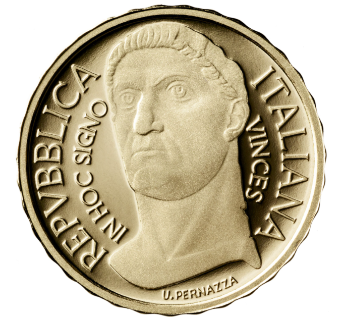 Italië 10 euro goud Proof 2021 - Serie Romeinse keizers - Costantino