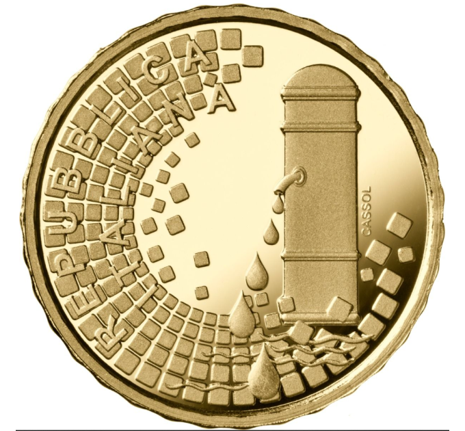 Italië 10 euro goud Proof 2022 - Fonteinen van Italië - Trevifontein