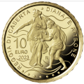 Italië 10 euro goud Proof 2023 - Fonteinen van Italië - Koninklijk Paleis van Caserta - Fontein van Diana en Actaeon