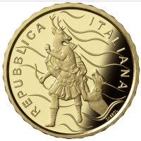 Italië 10 euro goud Proof 2023 - Fonteinen van Italië - Koninklijk Paleis van Caserta - Fontein van Diana en Actaeon