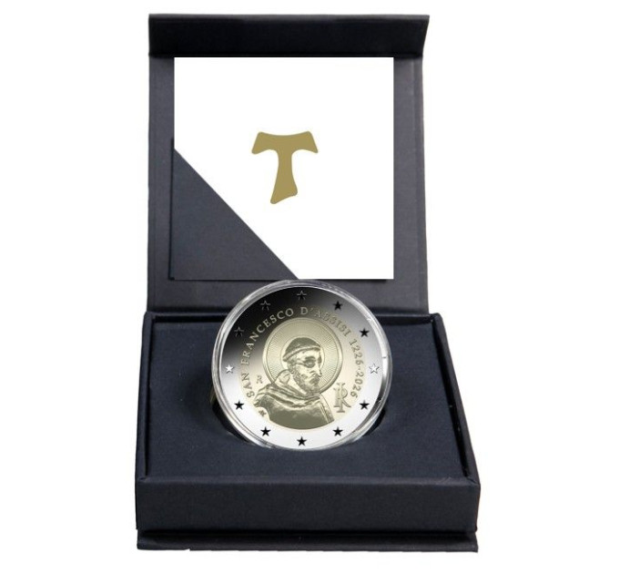 Italië 2 euro Proof Reverse 2026 - 800e sterfdag van Sint Franciscus van Assisi