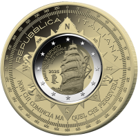 Italië 2 euro + 10 euro Proof 2025 - Reis van het Amerigo Vespucci-schip