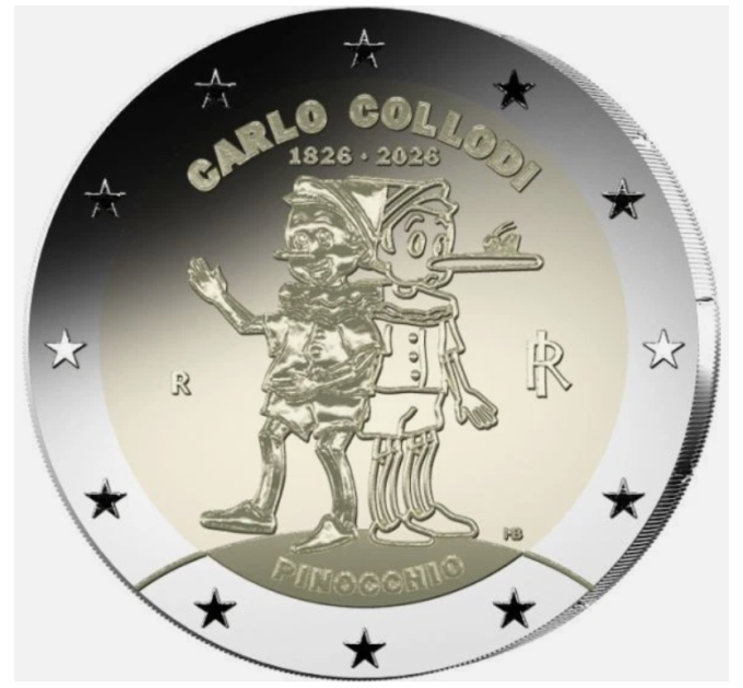 Italië 2 euro Proof 2026 - 200e verjaardag van de geboorte van Carlo Collodi