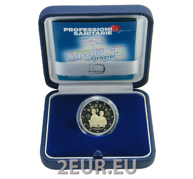 Italië 2 euro proof 2021 - Bedankt – Medische beroepen