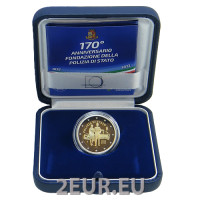Italië 2 euro proof 2022 - 170e verjaardag van de oprichting van de Italiaanse Nationale Politie Italië 2 euro proof 2022 - 170e verjaardag van de oprichting van de Italiaanse Nationale Politie
