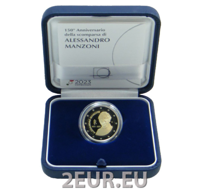 Italië 2 euro proof 2023 - 150e verjaardag van de dood van Alessandro Manzoni