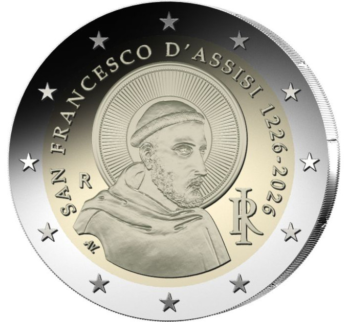 Italië 2 euro UNC 2026 - 800e sterfdag van Sint Franciscus van Assisi