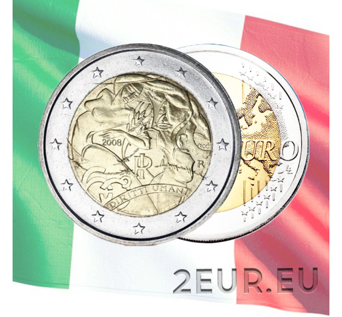 Italië 2 euro UNC 2008 - Verklaring van de Rechten van de Mens