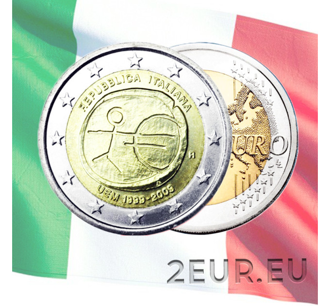 Italië 2 euro UNC 2009 - 10 Jaar Euro