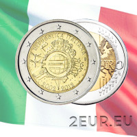 Italië 2 euro UNC 2012 - 10 jaar Euro Cash