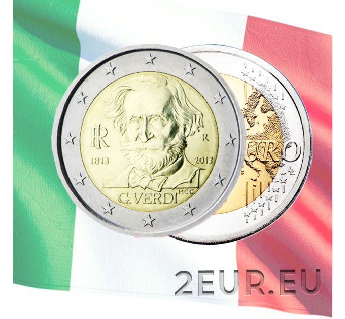 Italië 2 euro UNC 2013 - 200ste verjaardag van de geboorte van Giuseppe Verdi