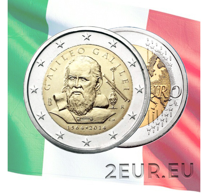 Italië 2 euro UNC 2014 - 450e geboortedag van Galileo Galilei