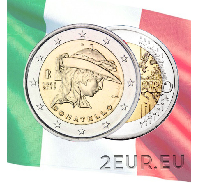 Italië 2 euro UNC 2016 - 550e sterfdag van Donatello