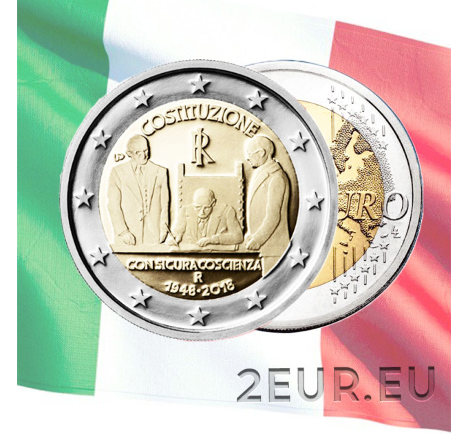 Italië 2 euro UNC 2018 - 70 jaar grondwet van de Italiaanse Republiek