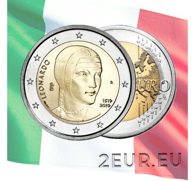 Italië 2 euro UNC 2019 - 500e sterfdag van Leonardo da Vinci