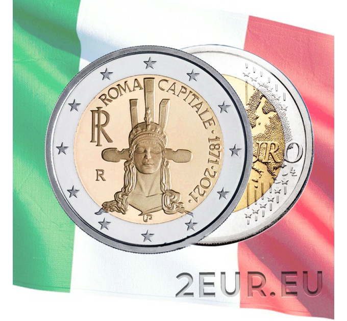 Italië 2 euro UNC 2021 - 150e verjaardag van de proclamatie van Rome als hoofdstad van Italië