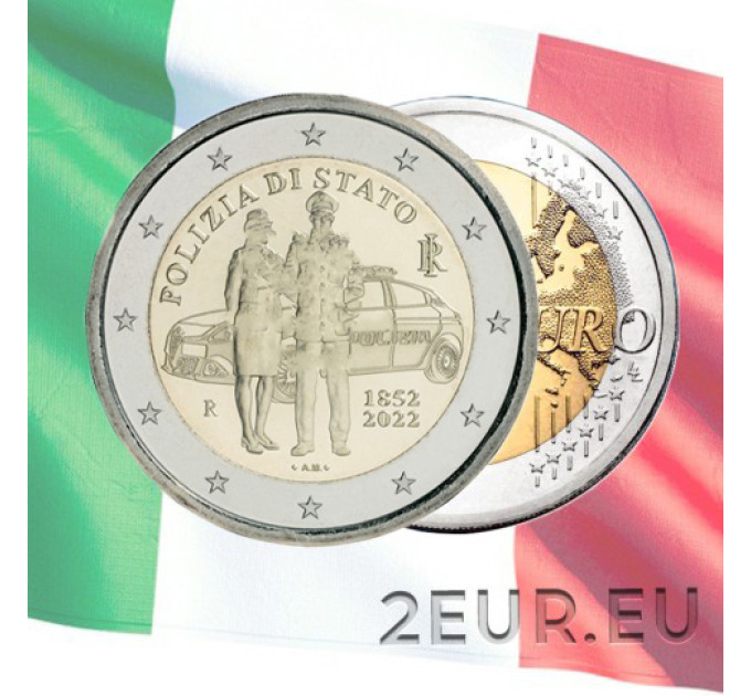 Italië 2 euro UNC 2022 - 170e verjaardag van de oprichting van de Italiaanse Nationale Politie