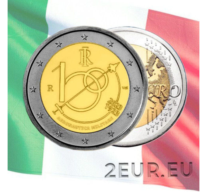 Italië 2 euro UNC 2023 - 100 jaar Italiaanse luchtmacht