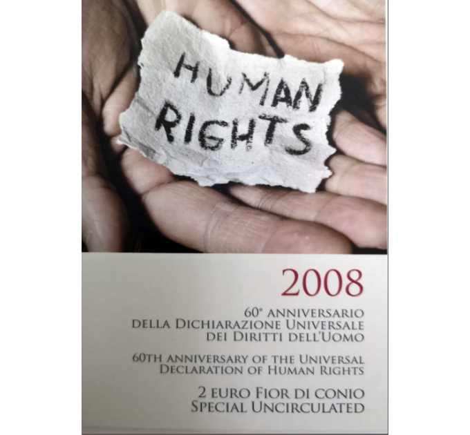Italië 2 euro BU 2008 - MENSENRECHTEN