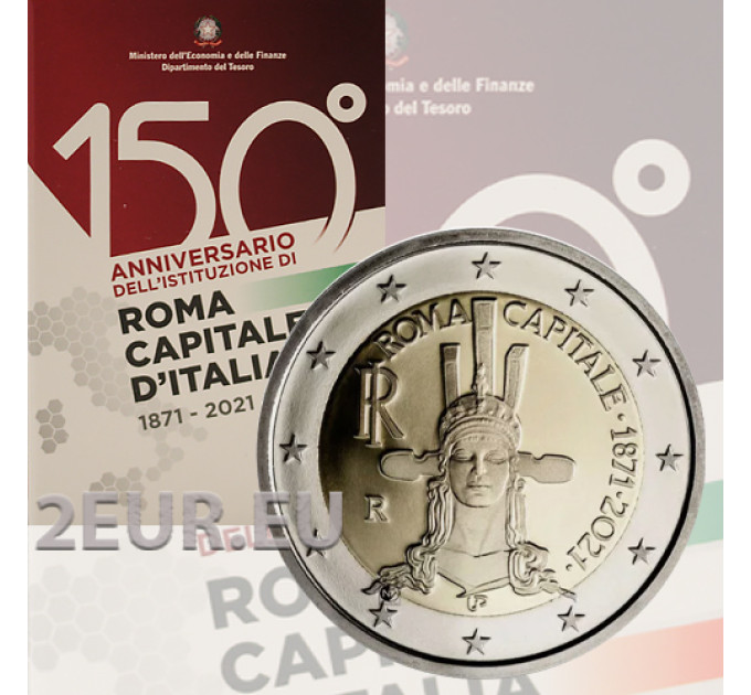 Italië 2 euro BU 2021 - 150e verjaardag van de verklaring van de stad Rome tot hoofdstad van Italië