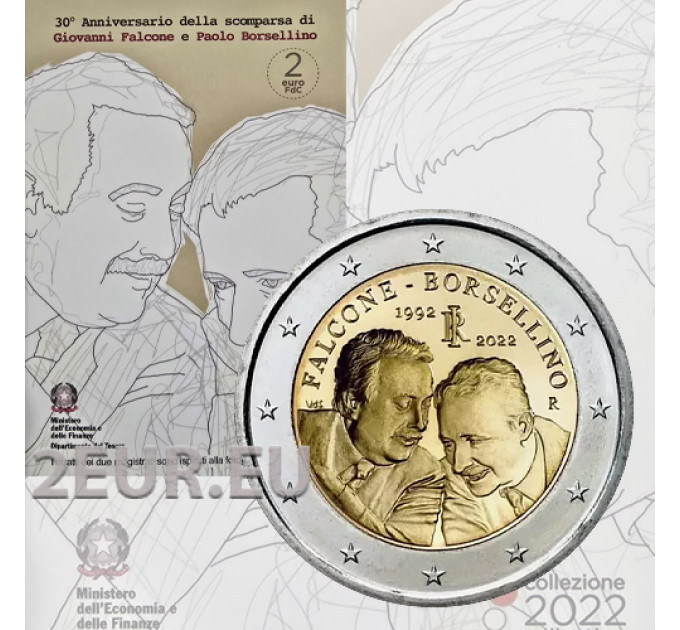 Italië 2 euro BU 2022 - 30e sterfdag van Giovanni Falcone en Paolo Borsellino