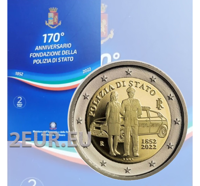 Italië 2 euro BU 2022 - 170-jarig jubileum van de oprichting van de Staatspolitie
