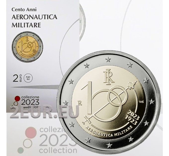 Italië 2 euro BU 2023 - 100 jaar Italiaanse luchtmacht