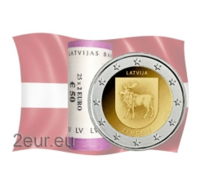 Letland 2 euro UNC rollen 2018 - Zemgale