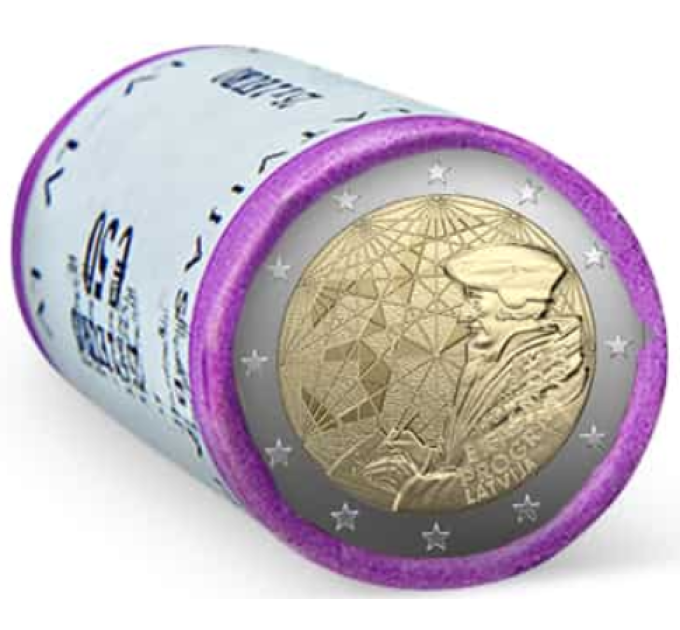 Letland 2 euro UNC rollen 2022 - 35 jaar Erasmus