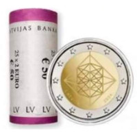 Letland 2 euro UNC rollen 2024 - Himmeli Letland 2 euro UNC rollen 2024 - Himmeli