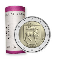 Letland 2 euro UNC rollen 2025 - Sēlija Letland 2 euro UNC rollen 2025 - Sēlija