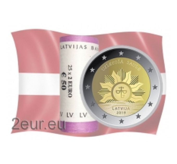 Letland 2 euro UNC rollen 2019 - Opkomende zon