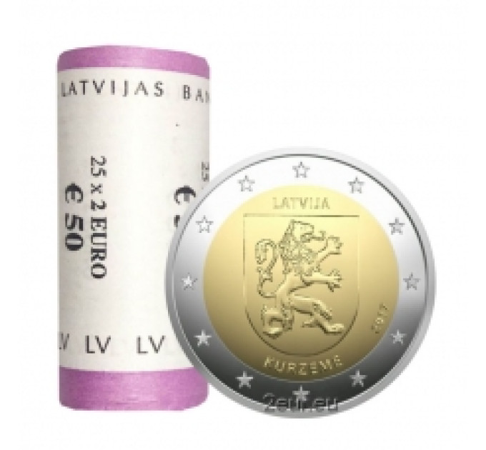 Letland 2 euro UNC rollen 2017 - Kurzeme