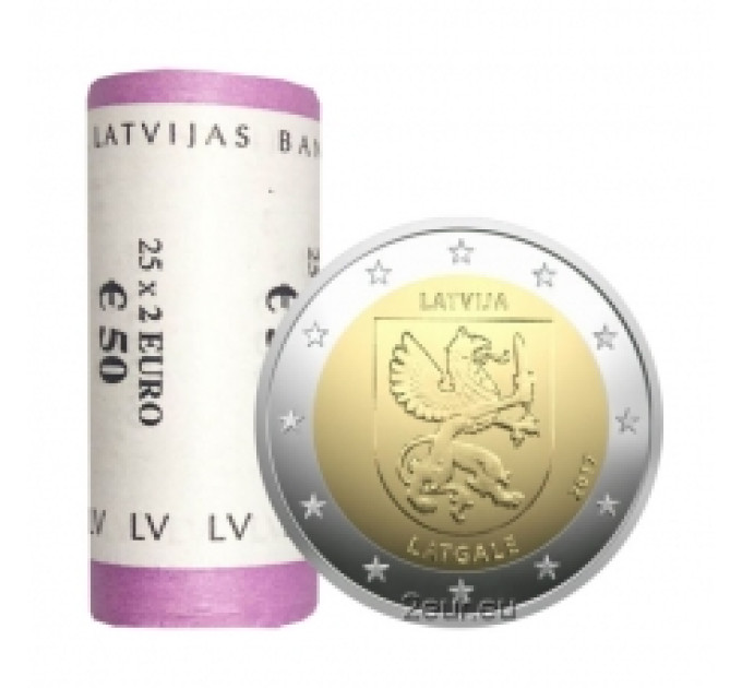 Letland 2 euro UNC rollen 2017 - Letgaal