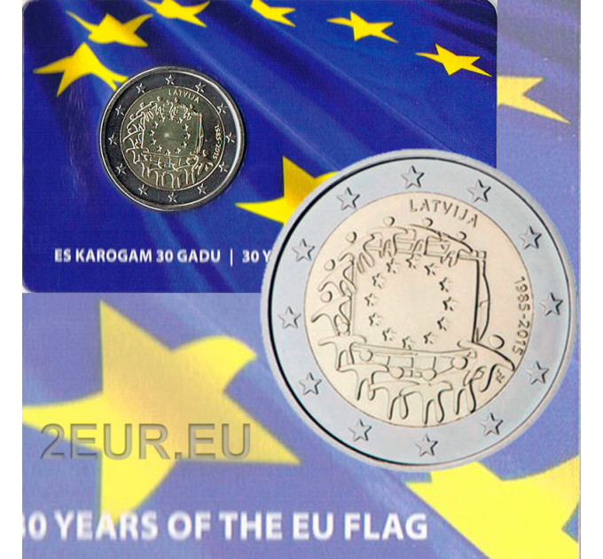 Letland 2 euro BU 2015 - 30 JAAR EU-VLAG