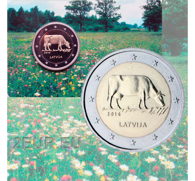 Letland 2 euro BU 2016 - Melkveehouderij - Koe