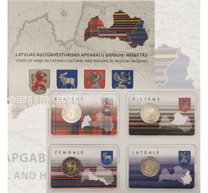 Letland 2 euro BE 2016 - 2018 - Regio's van Letland 2016 - 2018