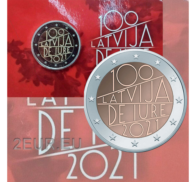  Letland 2 euro BU 2021 - 100e verjaardag van de erkenning van de Republiek Letland