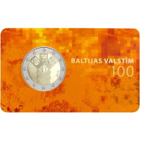 Letland 2 euro BU 2018 - 100 jaar onafhankelijkheid van de Baltische staten