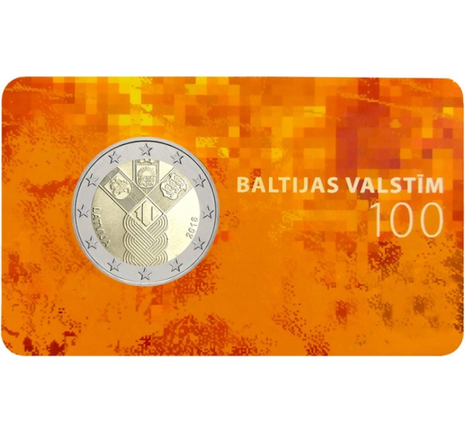 Letland 2 euro BU 2018 - 100 jaar onafhankelijkheid van de Baltische staten