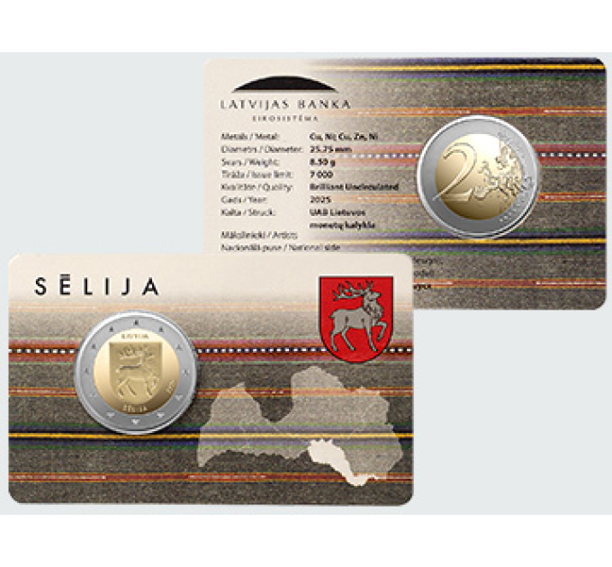 Letland 2 euro BU 2025 - Sēlija
