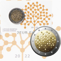 Letland 2 euro BU 2022 - Financiële geletterdheid - 100 jaar Bank van Letland