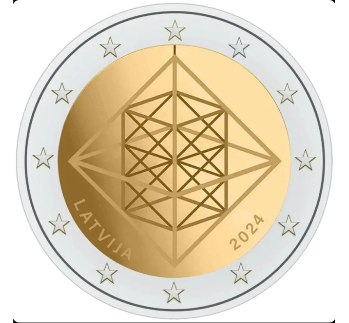 Letland 2 euro UNC 2024 - Puzuris